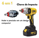 Kit 6 Em 1 Furadeira Parafusadeira Motoserra Multifuncional Amarelo 50/60 Hz