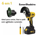 Kit 6 Em 1 Furadeira Parafusadeira Motoserra Multifuncional Amarelo 50/60 Hz